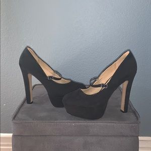 Black platform heels